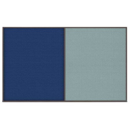 United Visual Products Triple Door Radius Corkboard, 96"x48", Hea UV7016RC-SATIN-KEYLIME